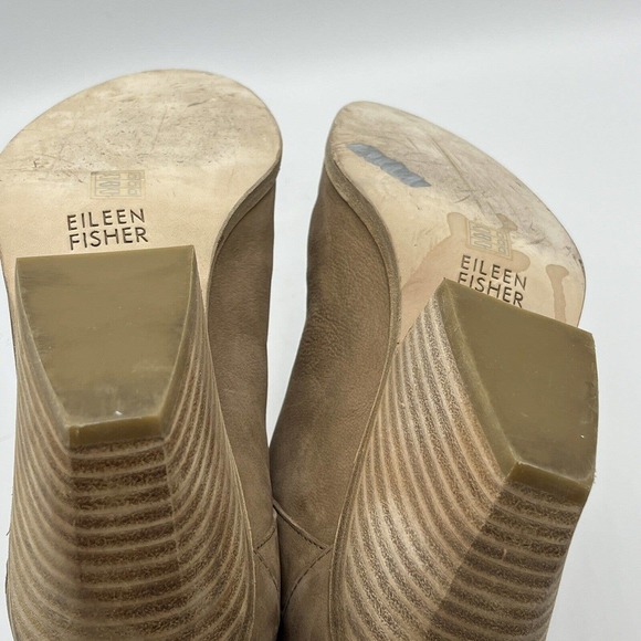 EILEEN FISHER - Tempo Ankle Boot Nubuck Leather Bootie - size 10 - Picture 6 of 12